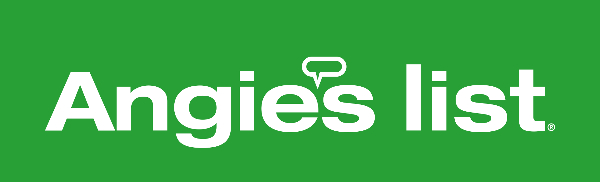 The logo for angie 's list is on a green background.