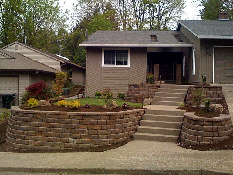 Decorative & retaining wall installation