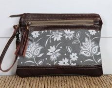 Black floral purse