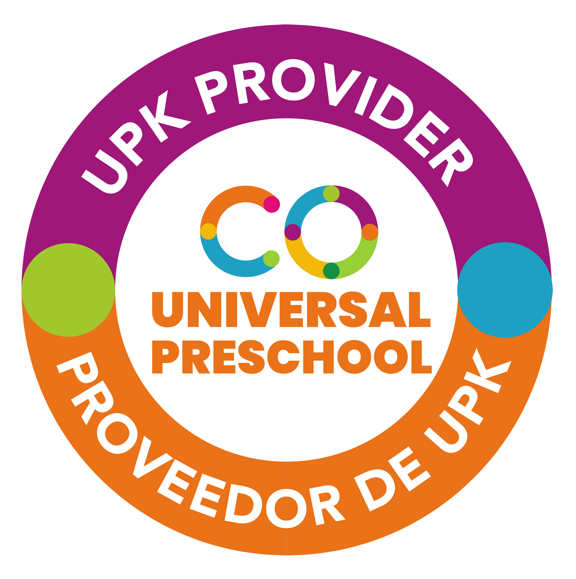 A logo for universal preschool which is an upk provider