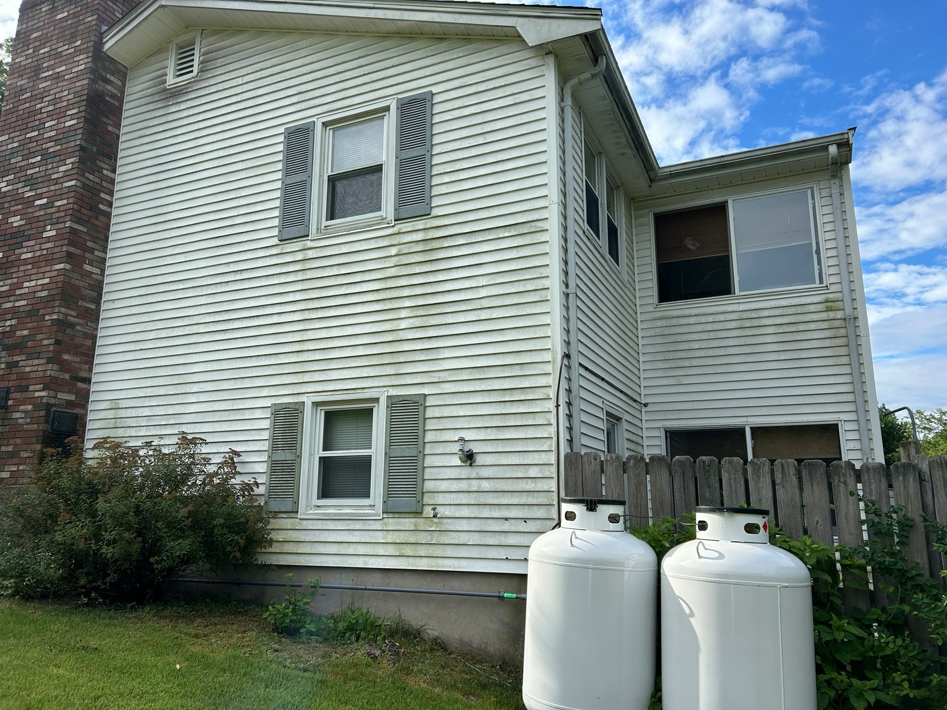 house pressure washing - before