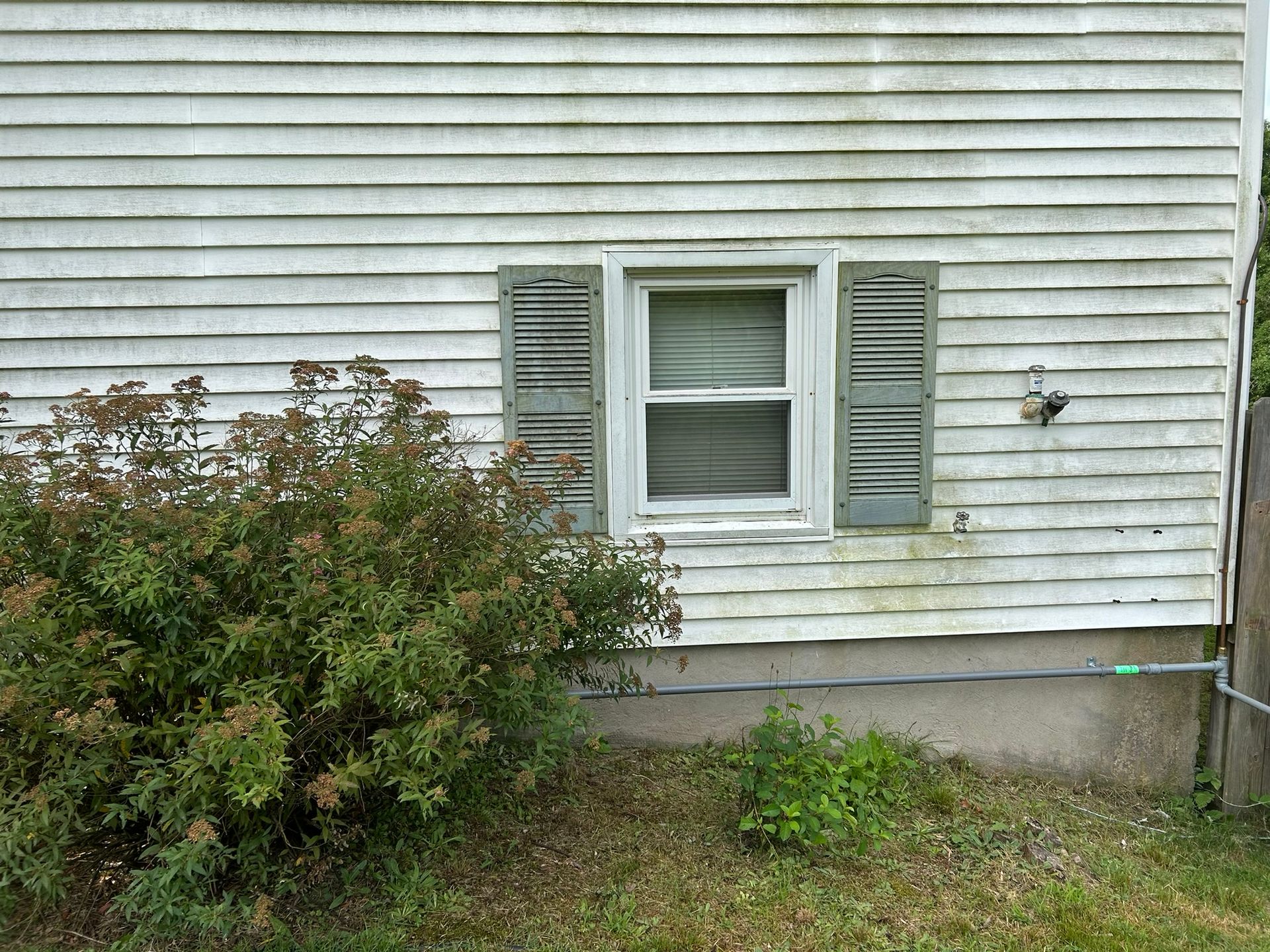 siding pressure washing - before