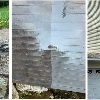 Before and After Power Washing