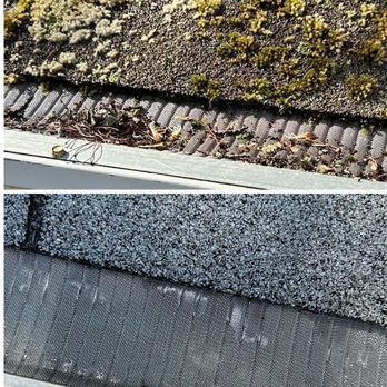 Before and After Gutter Cleaning