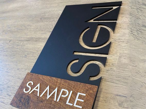 Sample wood sign