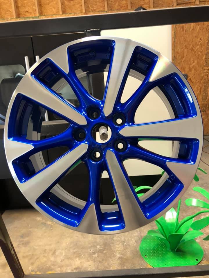 Powder coating wheel