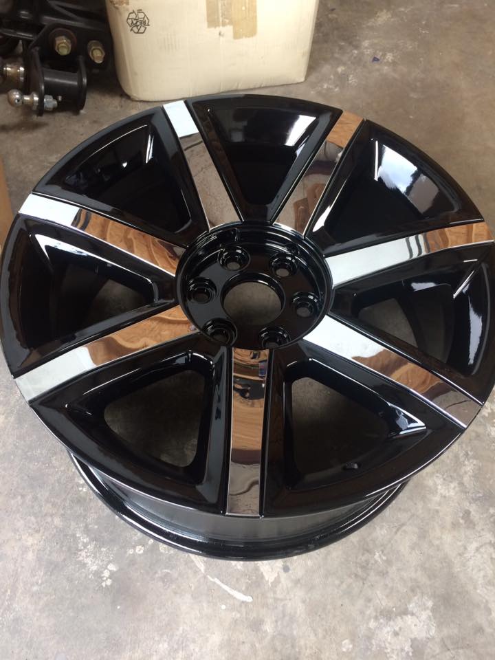 Powder coating wheel