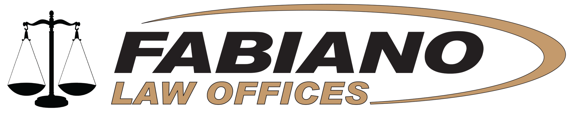 Fabiano Law Offices logo with scales of justice.