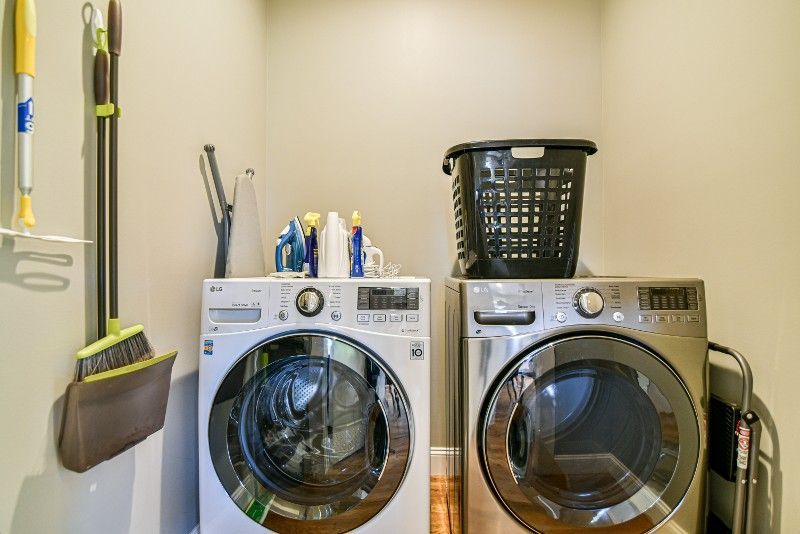 There is a washer and dryer in the laundry room.