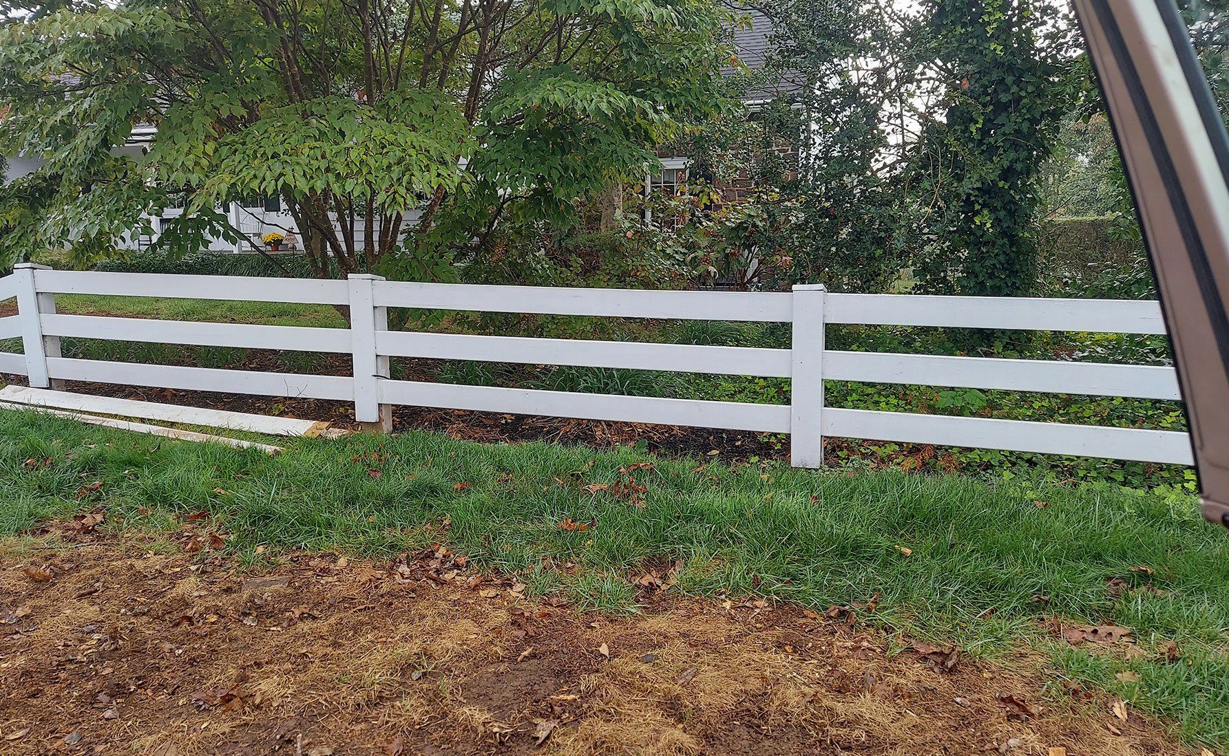 Post and rail fence