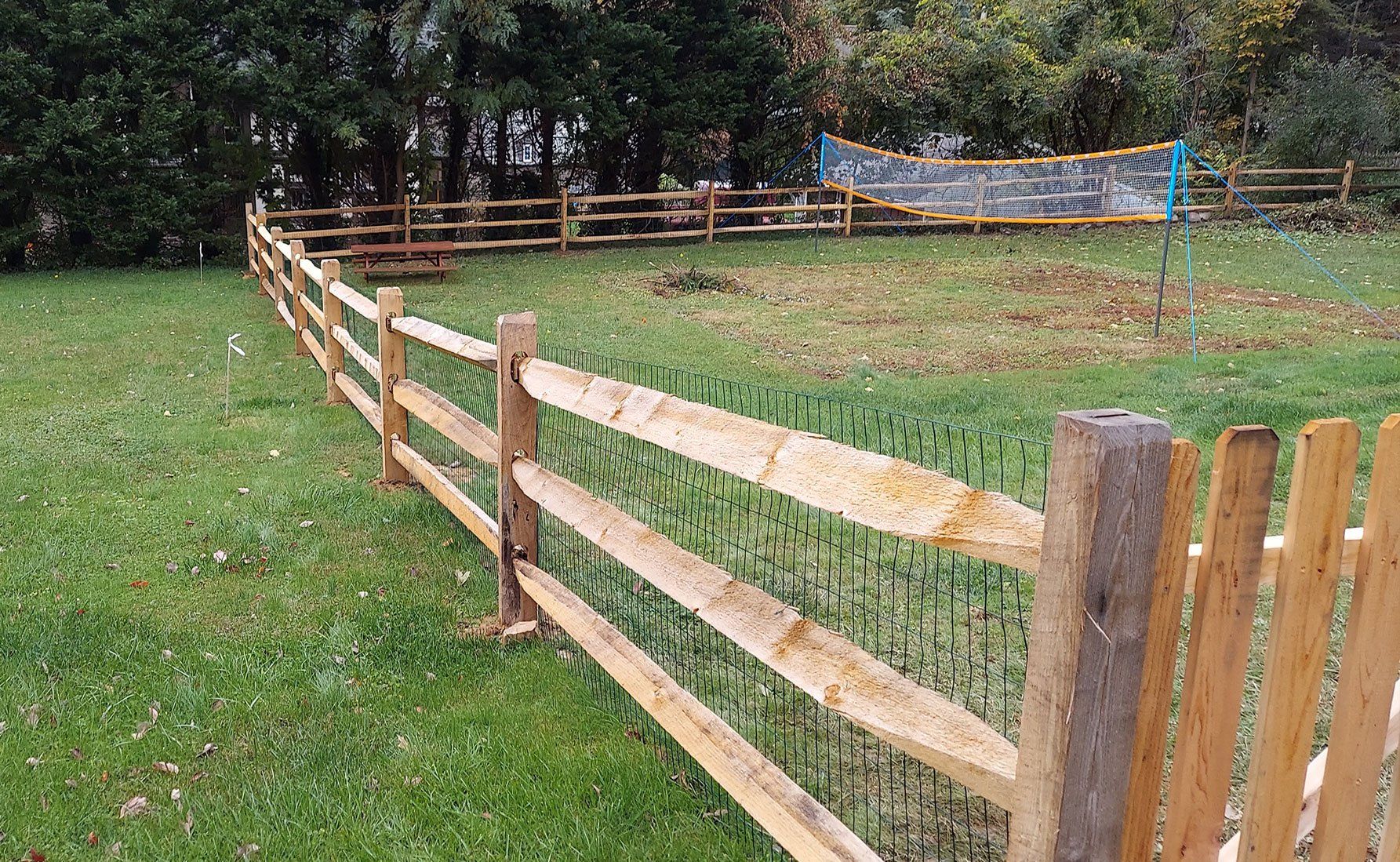 Post and rail fence