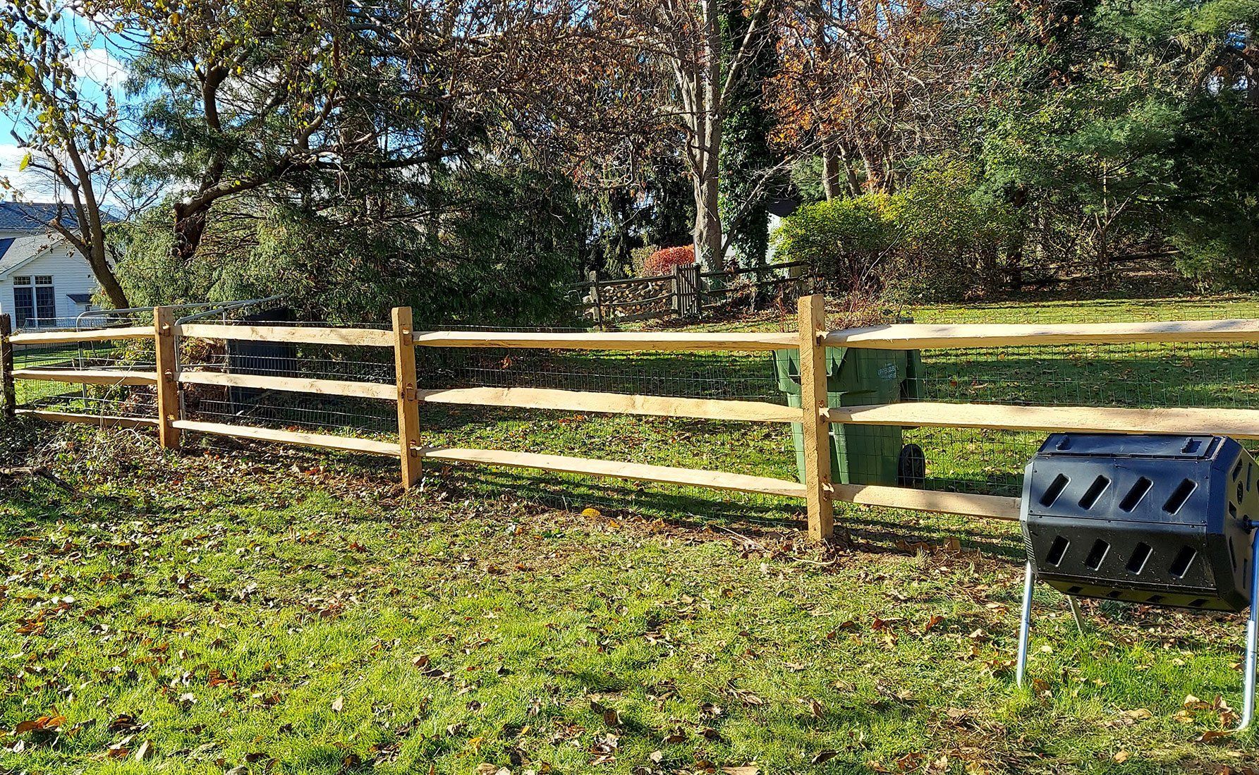 Post and rail fence