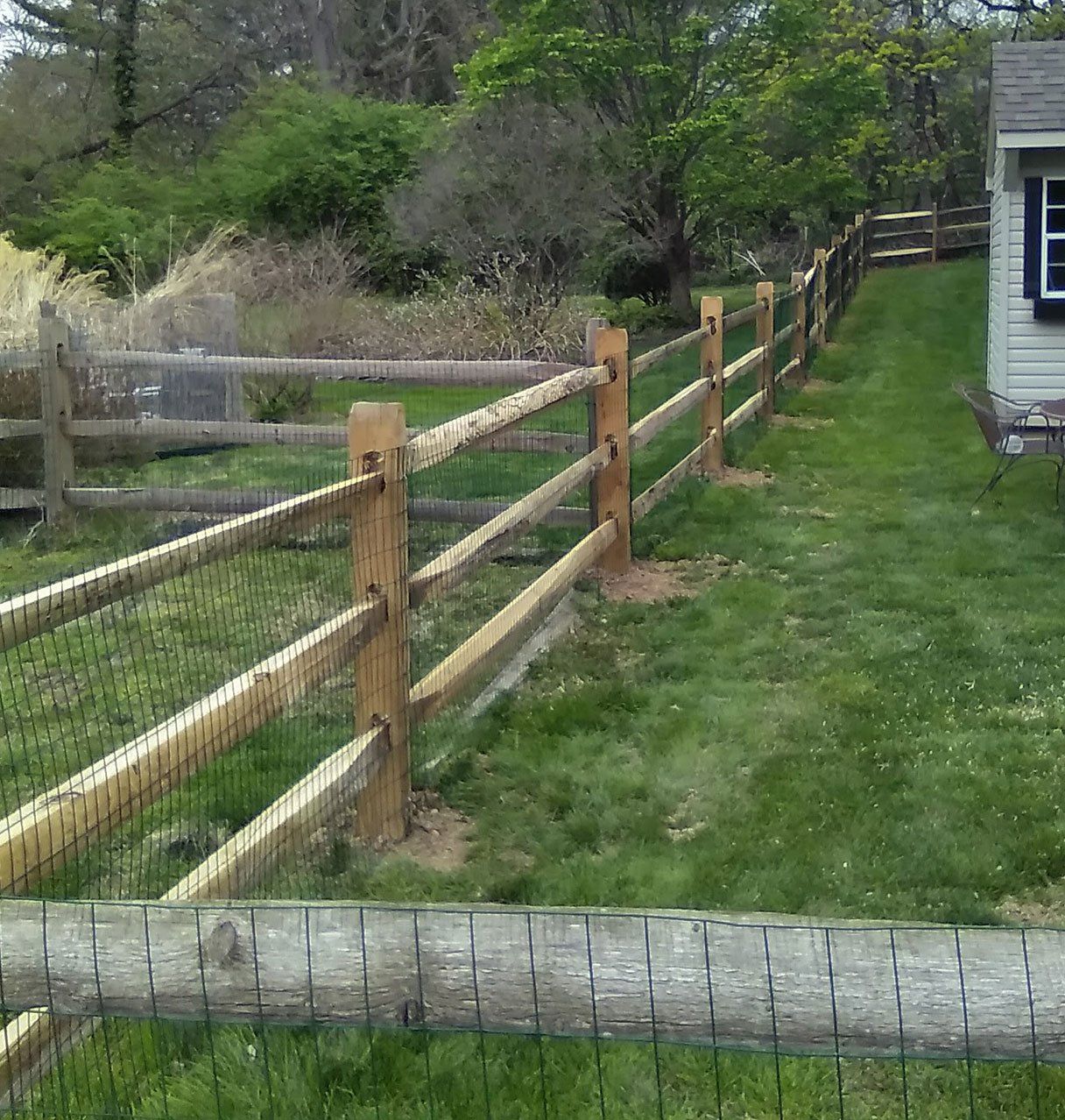 Post and rail fence