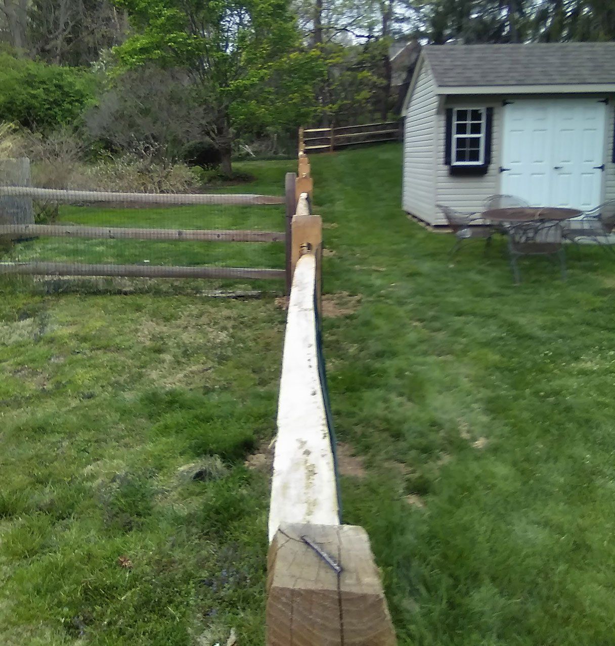 Post and rail fence