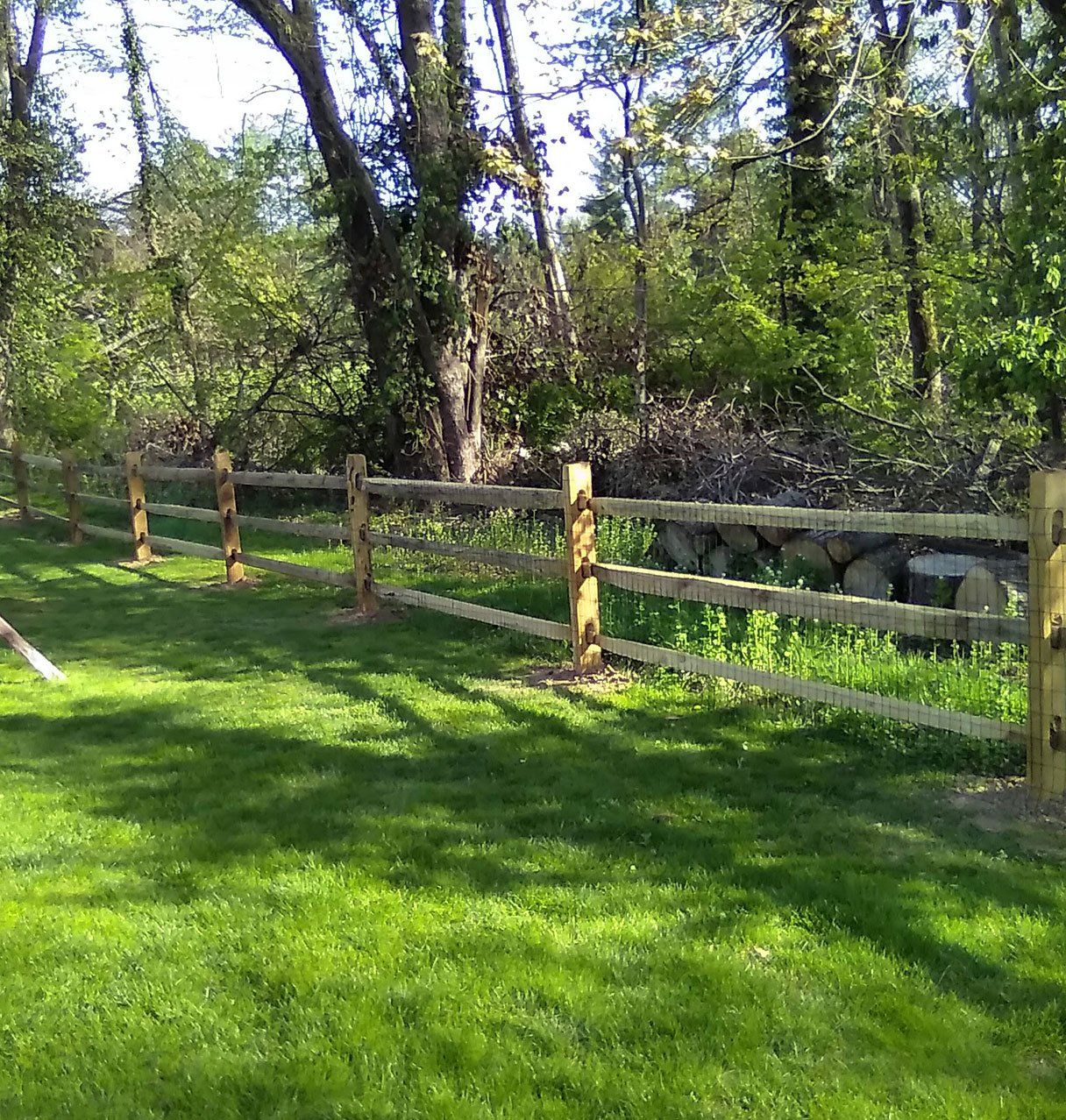 Post and rail fence