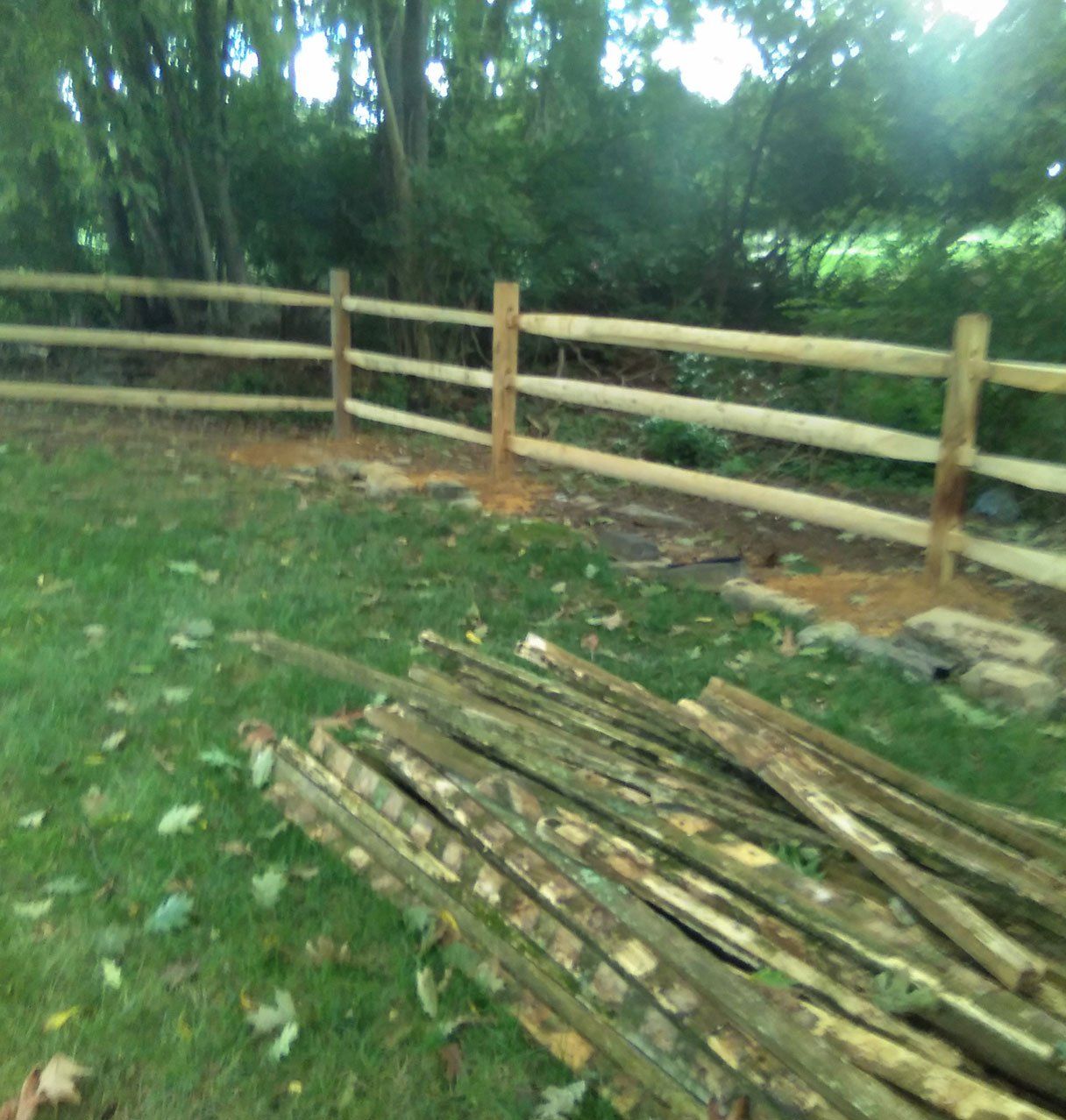 Post and rail fence