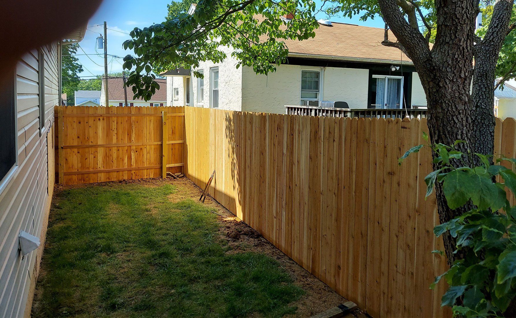 Wooden fence