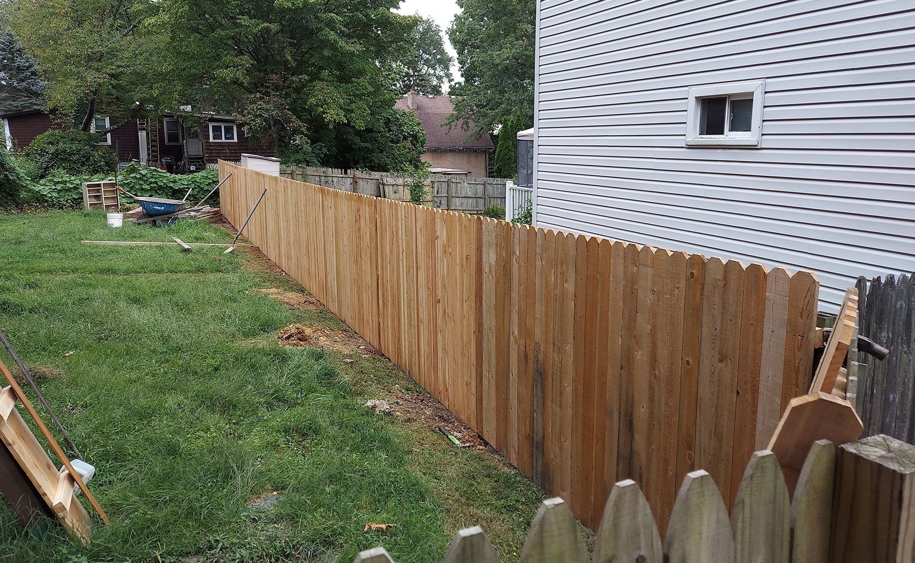 Wooden fence