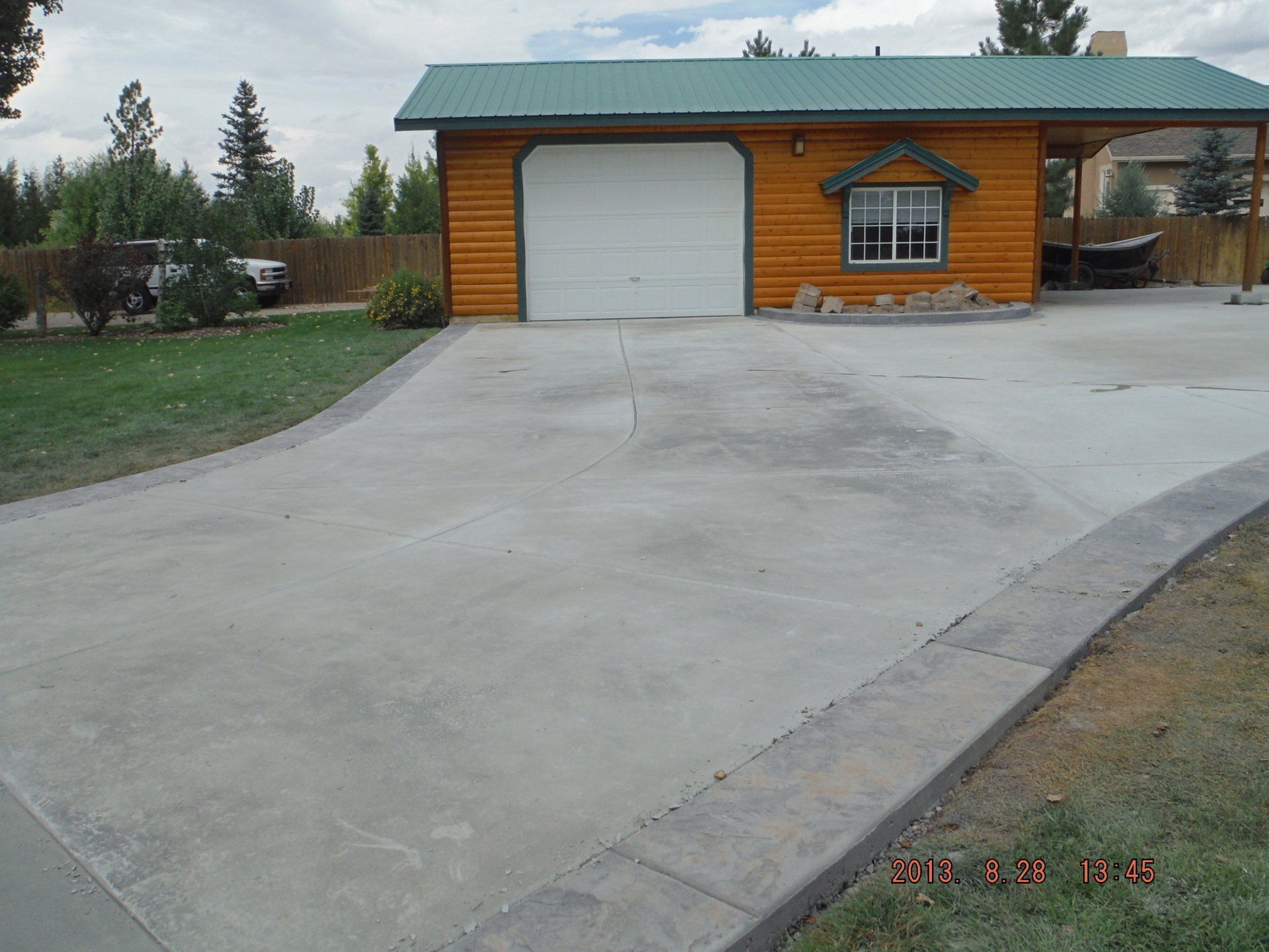 Concrete driveway