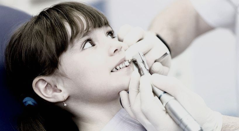 Medical dentist procedure of teeth polishing