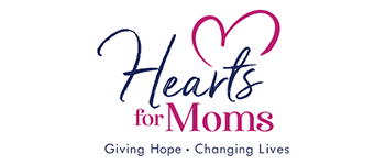 The logo for hearts for moms is giving hope changing lives.