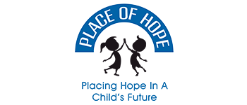 A logo for place of hope placing hope in a child 's future