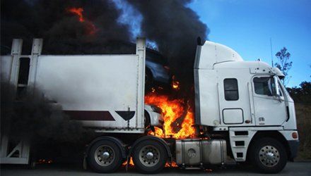 truck burning