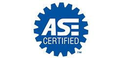 Blue ASE Certified logo.