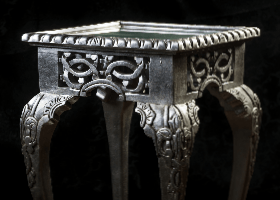 silver table