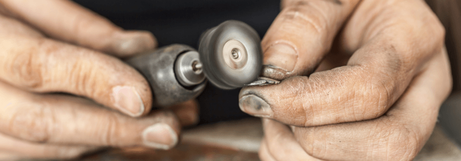 polishing silver with a dremel