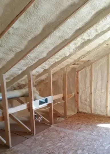 a room with a lot of foam on the ceiling and walls