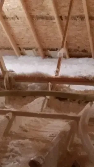 the attic is being remodeled and there is a lot of insulation on the floor