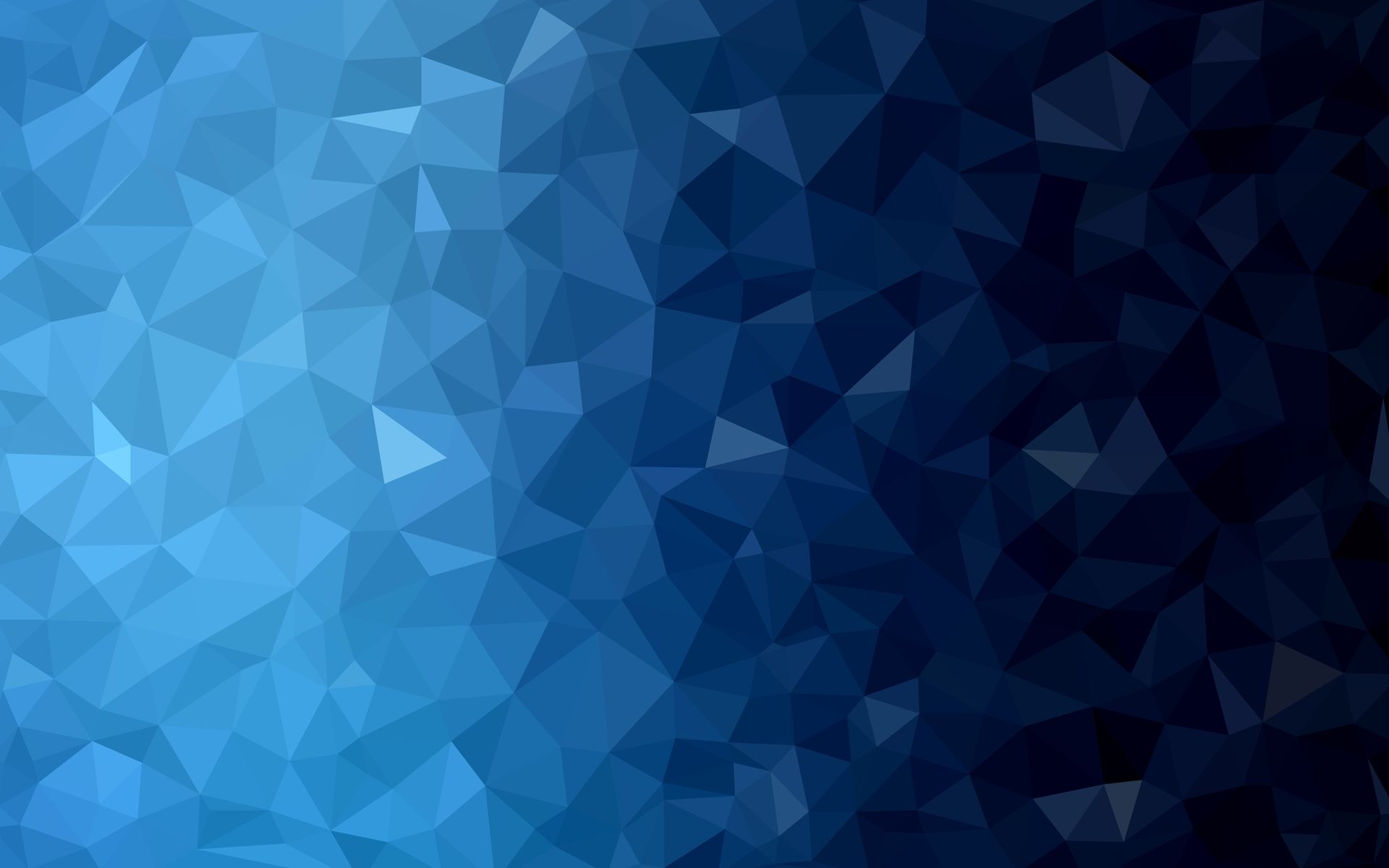 Blue abstract geometric polygon pattern with a gradient from light blue to dark navy
