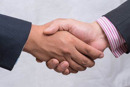 Handshake of people