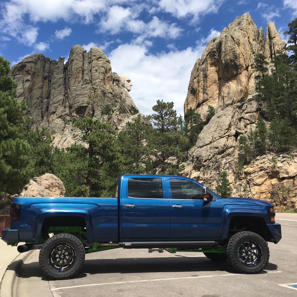 Blue pickup truck