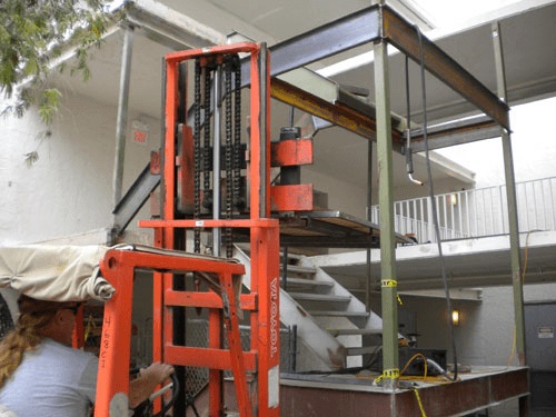 A forklift with the word toyota on it