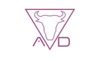 Logo with bull head within a triangle, 