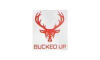 Red deer head logo with antlers and 