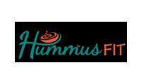 Logo for Hummus FIT, teal cursive 