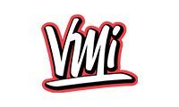 VMI logo in white, with red outline and shadow.