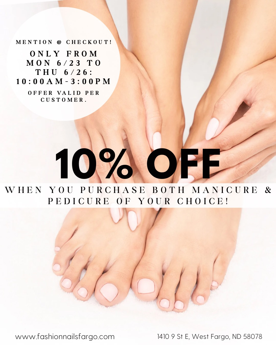 A poster that says treat your feet with a hot stone massage