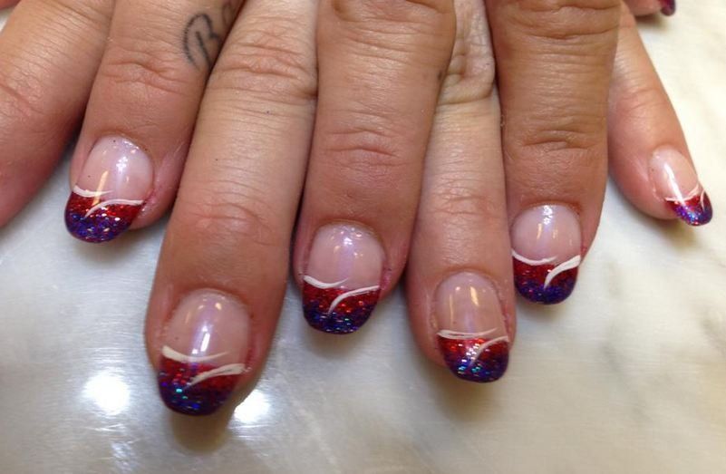 Black and maroon tip