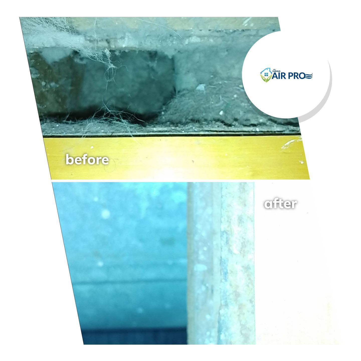 A before and after picture of a swimming pool.