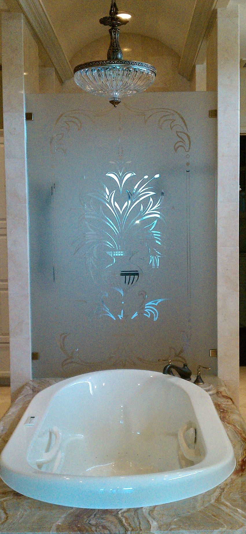 Bathtub in a bathroom.