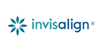 The invisalign logo has a blue flower on it.