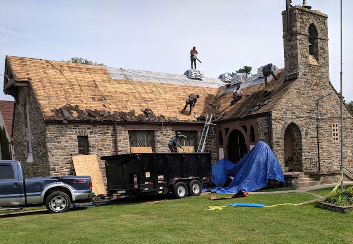 Church roof installation