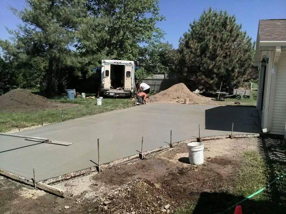 concrete  driveway