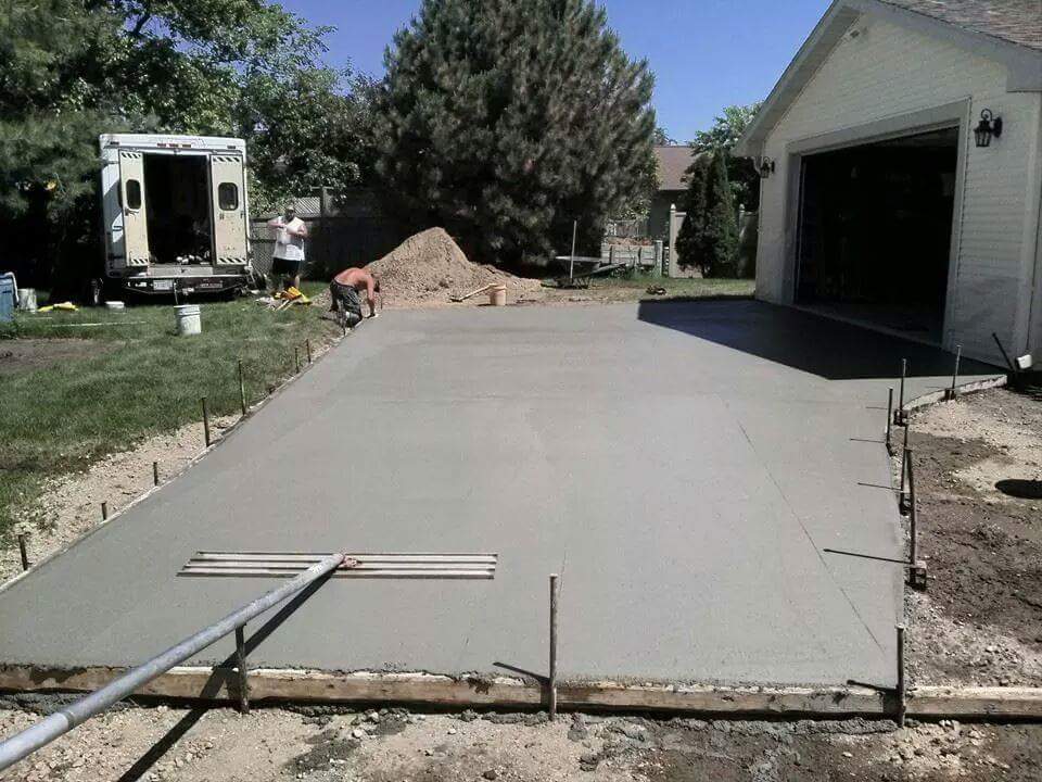 concrete  driveway