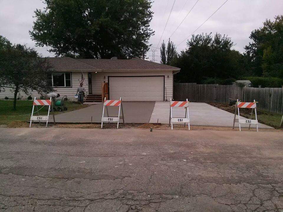 concrete  driveway