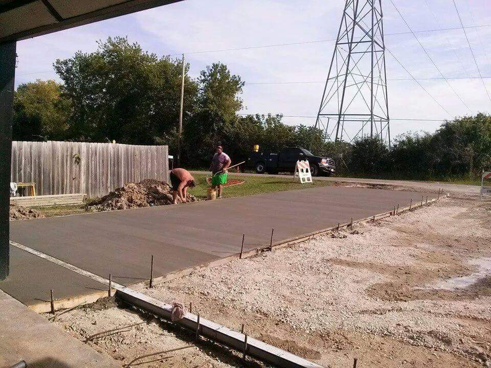 Drive way construction work